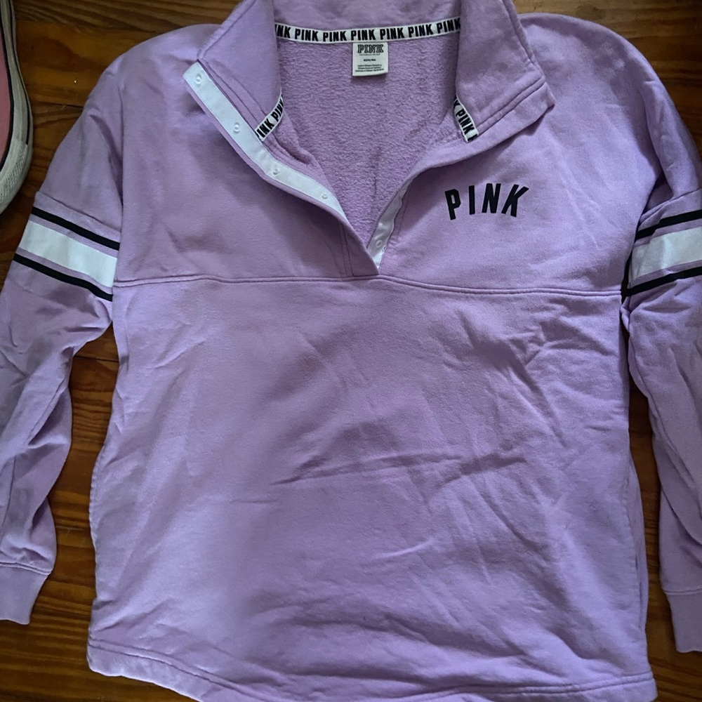 PINK half zip sweatshirt